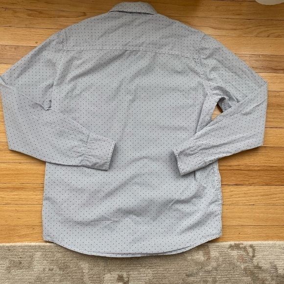 𝅺GEF of France slim fit button down navy and red pattern size small - Picture 2 of 6